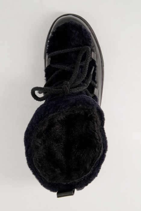 Leder-Snowboots, Nappaleder, FakeFur, Weite H