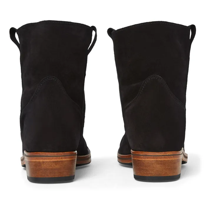La Botte Gardiane Bottines Tiers Gardian Cuir Velours | Noir