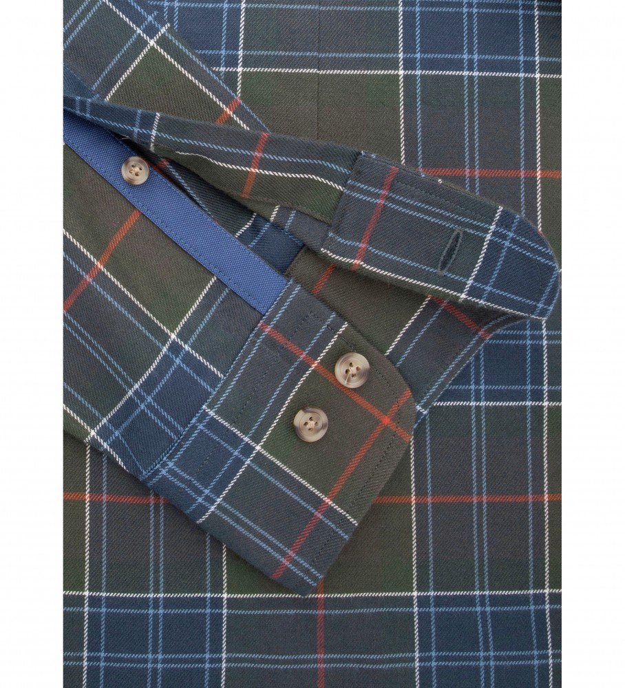 Camisa xadrez verde Hackett