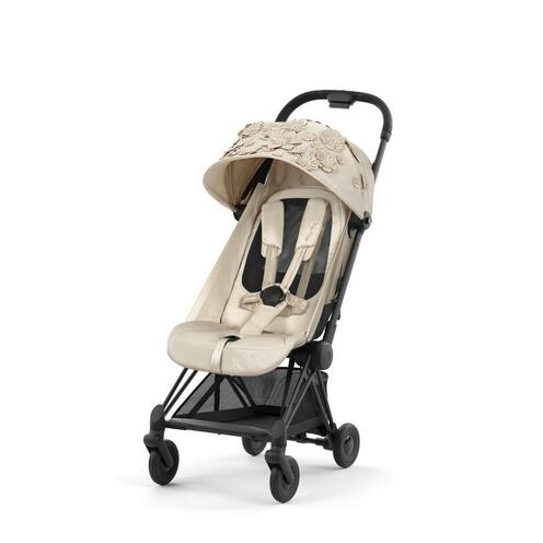 Poussette Coya Simply Flowers Matt Black Beige - CYBEX