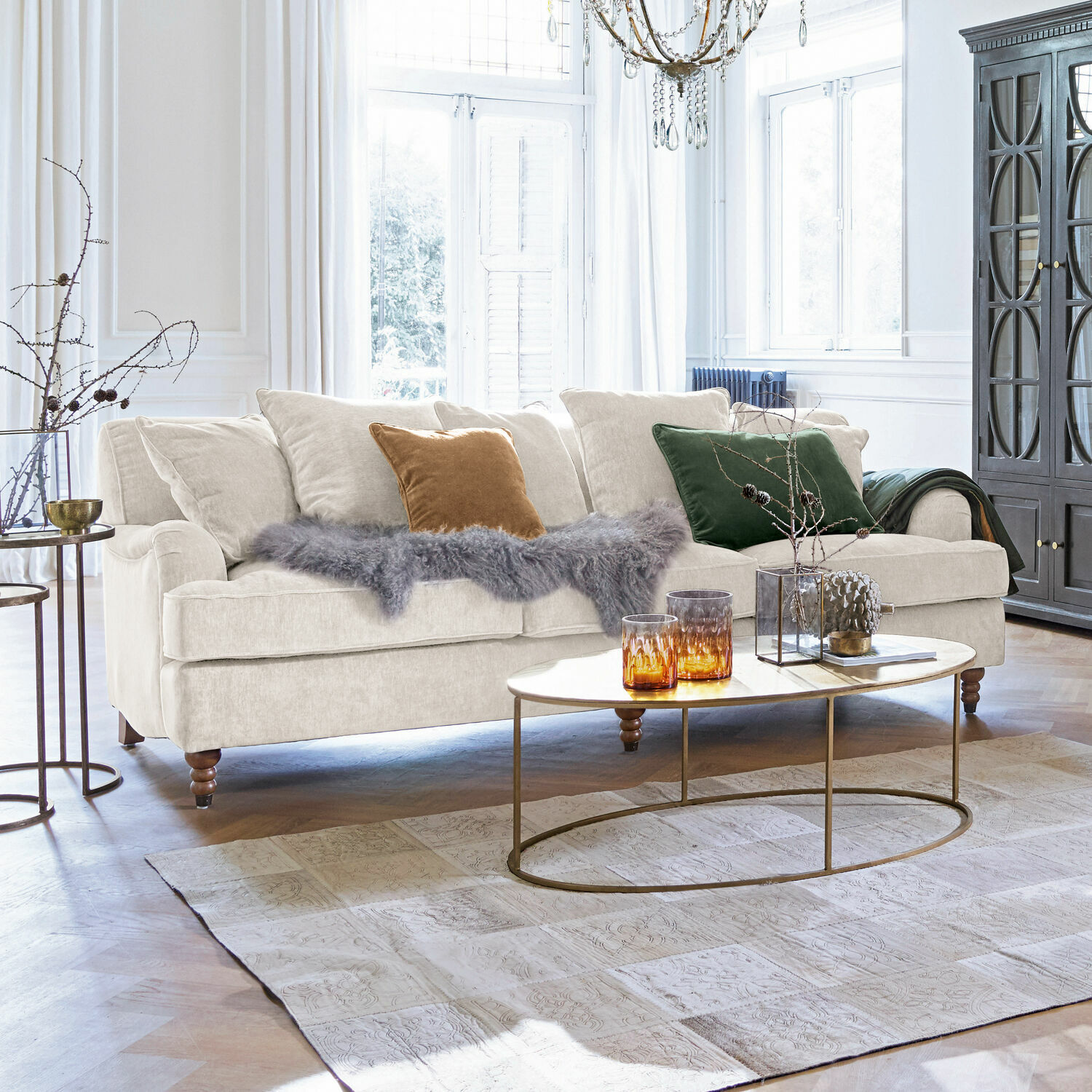 Sofa Isa 3-Sitzer | creme