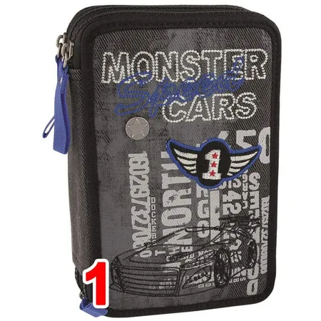 Depesche Federtasche 3-Fach Monster Cars, sortiert