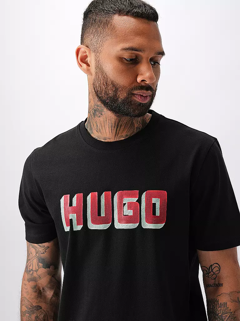 HUGO T-Shirt DAQERIO schwarz