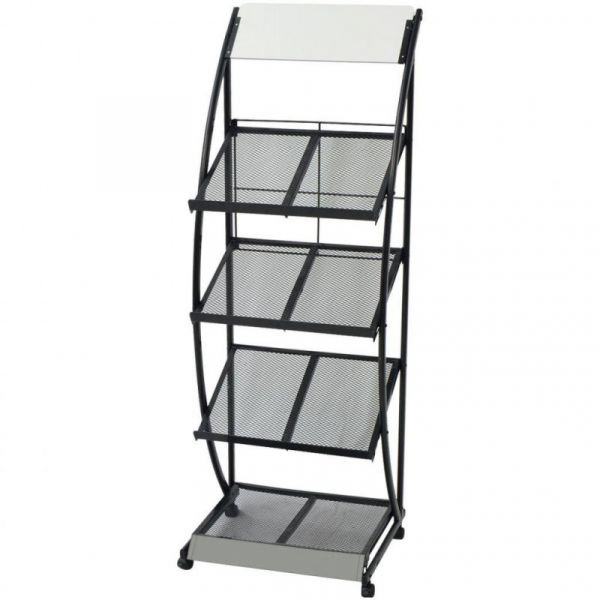 Porta-Revistas A4 Preto e Branco 47x40x134 cm - 30099