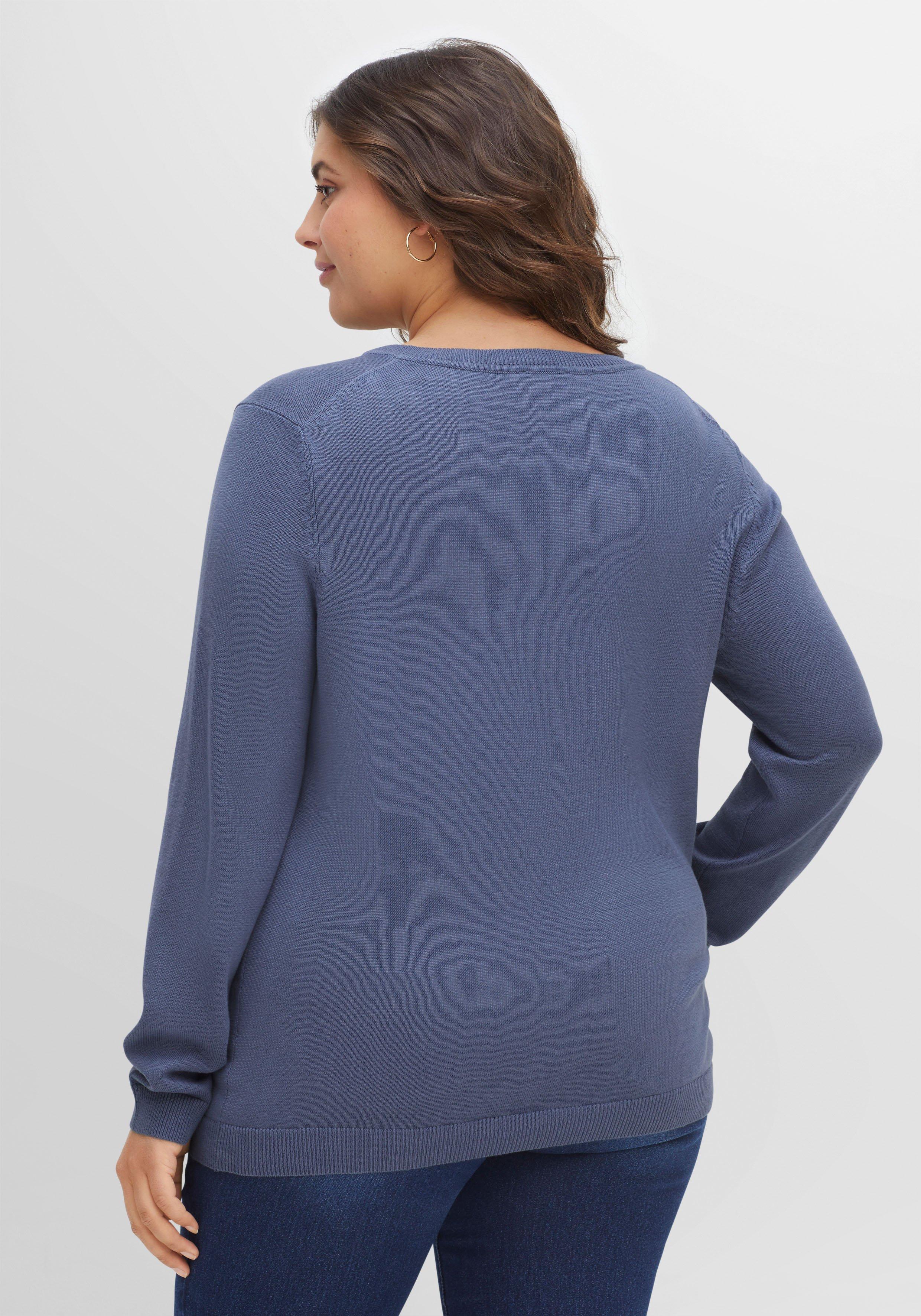 Pullover aus Feinstrick mit V-Ausschnitt