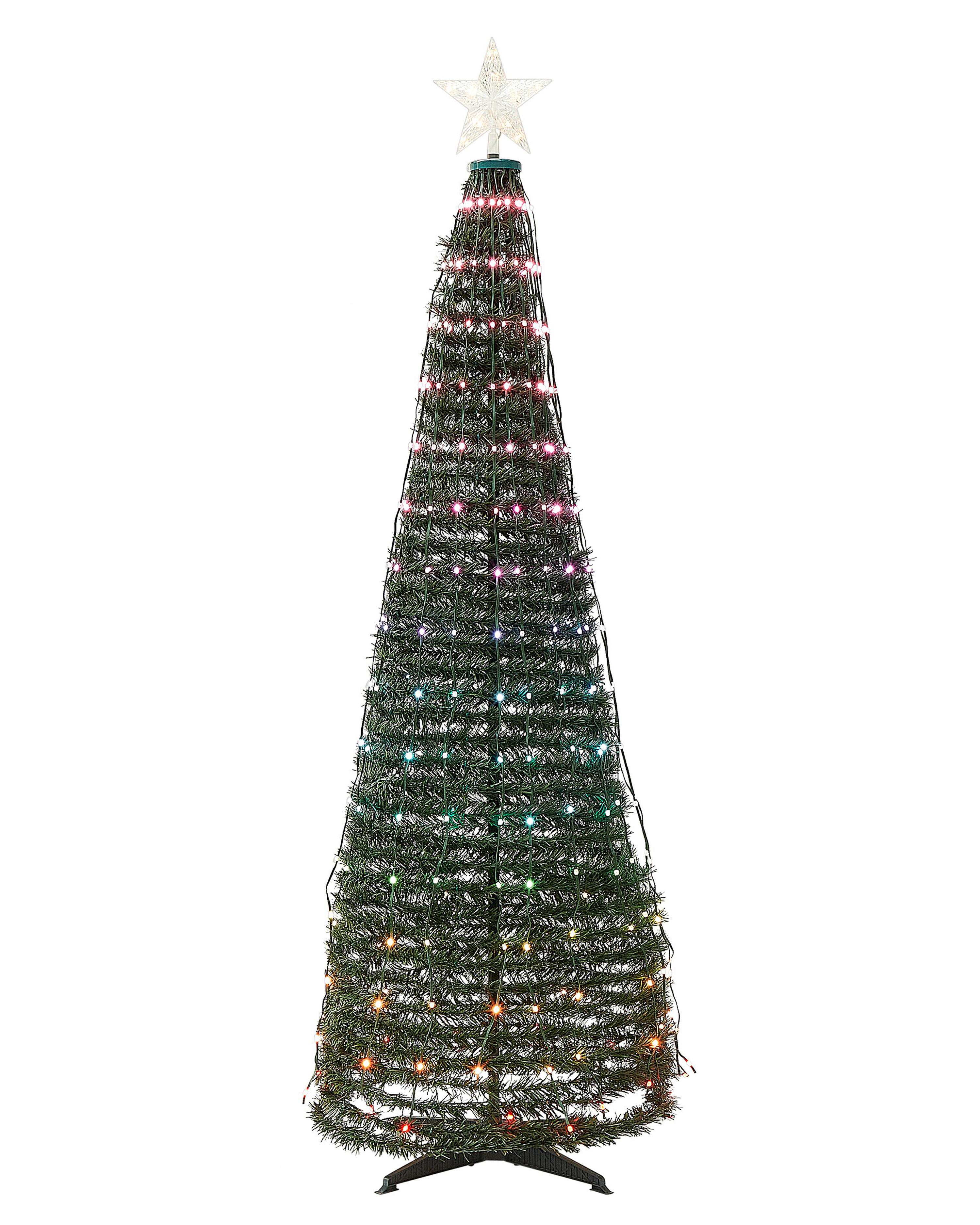 Vloer kerstversiering slimme LED met app SAARLOQ Kerstboom 160 cm Groen