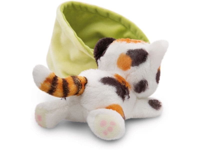 Nici Kuscheltier Katze gefleckt 12 cm Little Paws im Körbchen