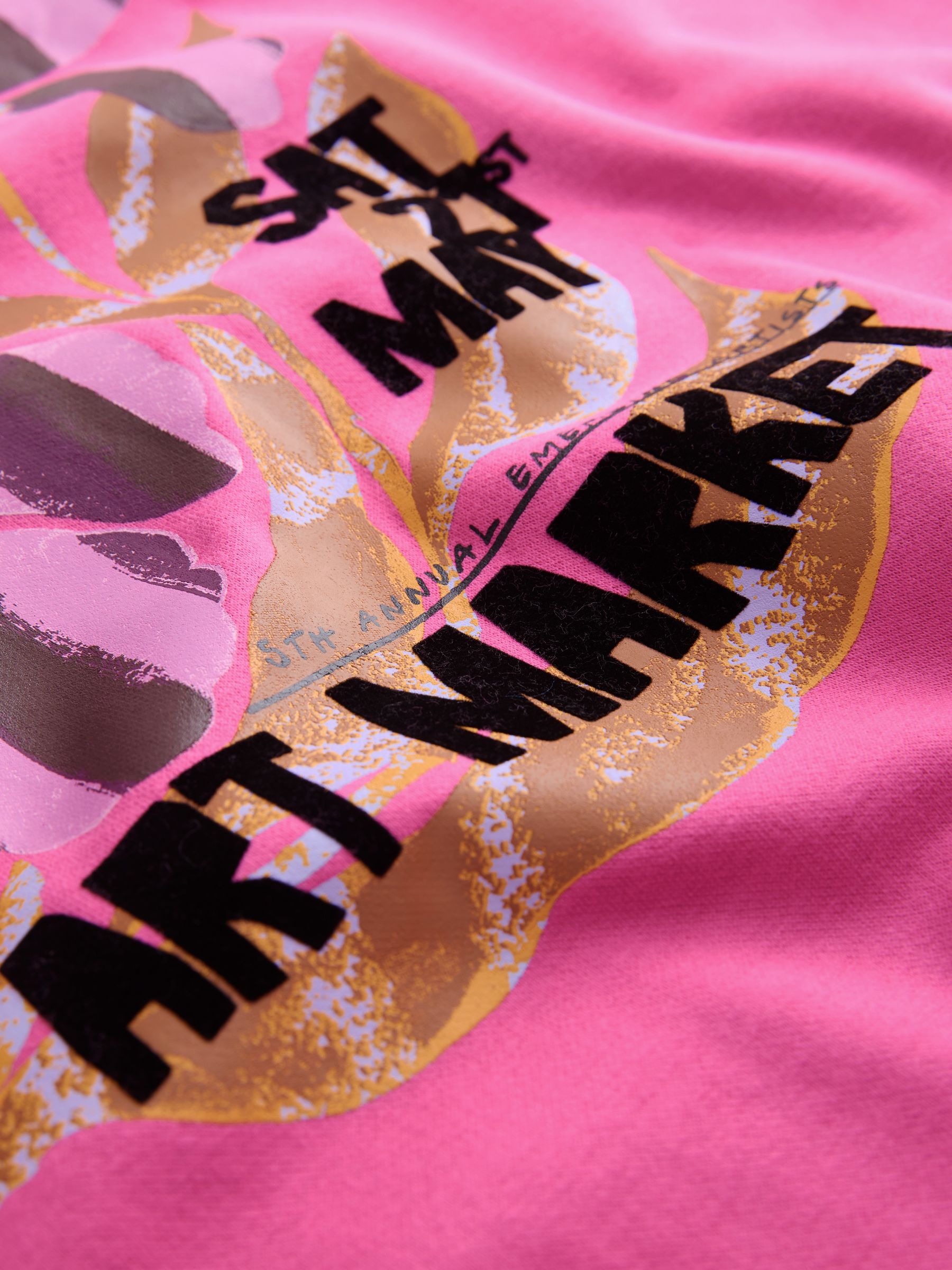 Roze - Cotton Rich Fruit Art Graphic Longsleeve Crewneck Sweatshirt