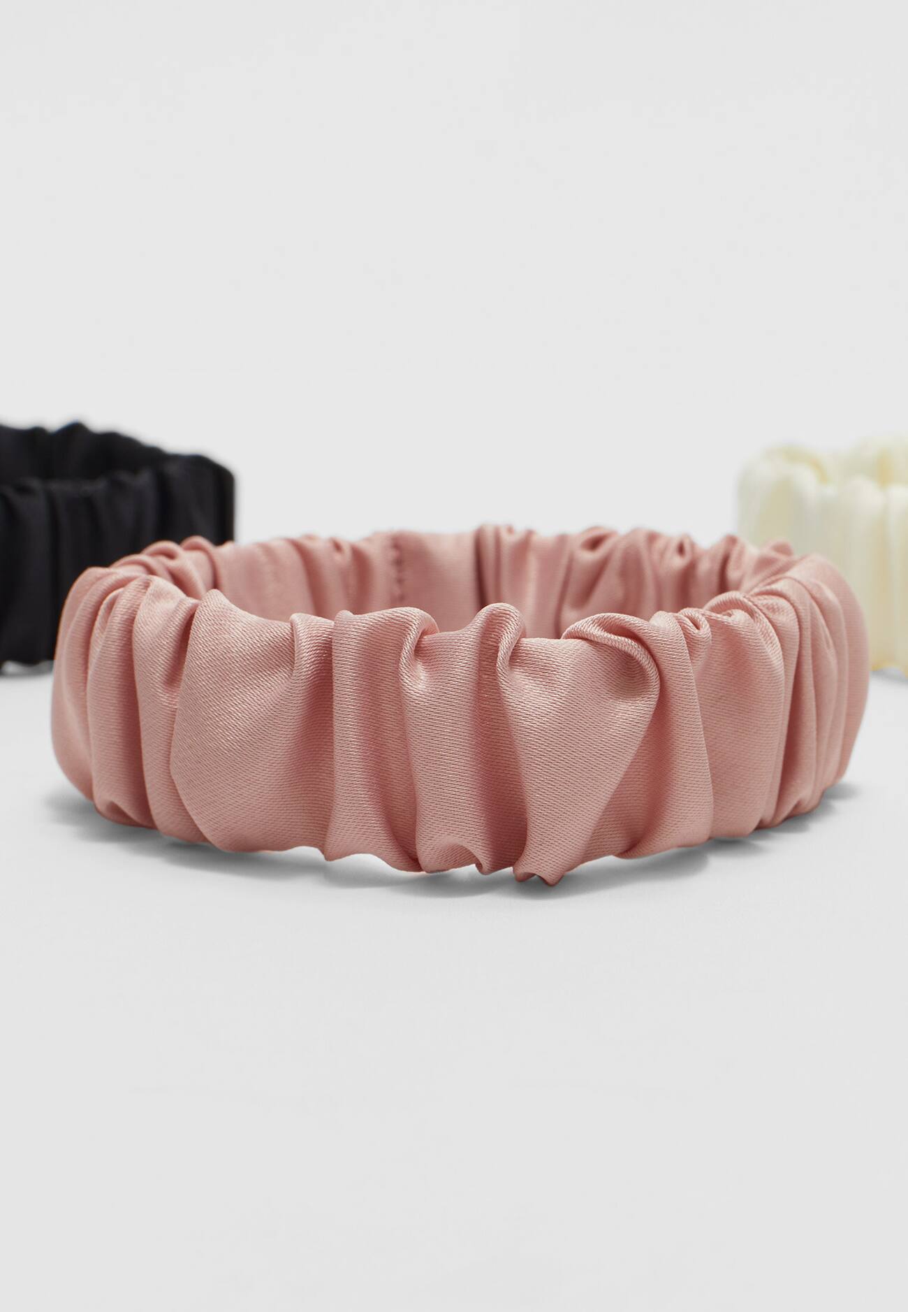 Conjunto de 3 scrunchies franzidos
