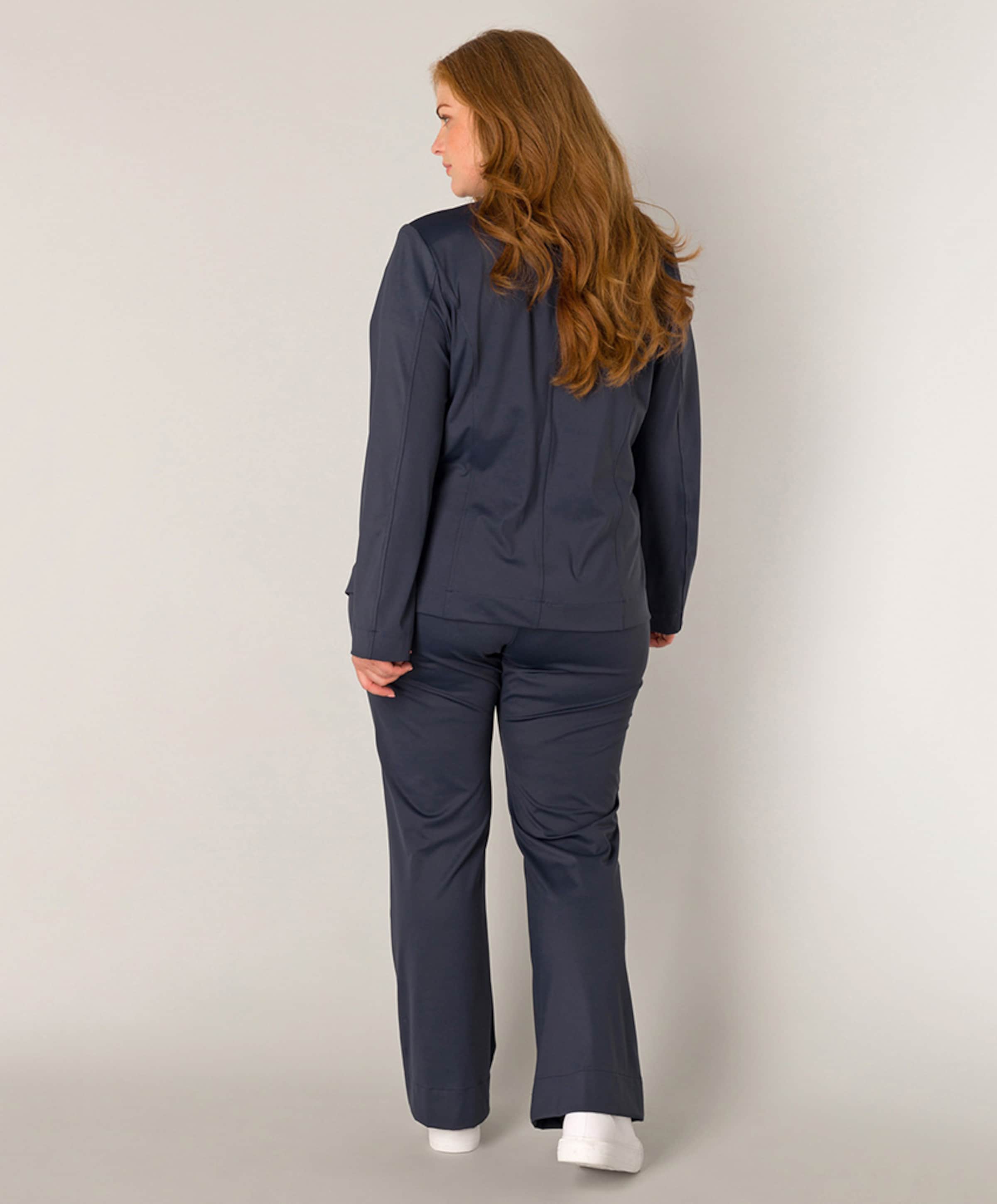 Base Level Curvy Dames blazer blauw