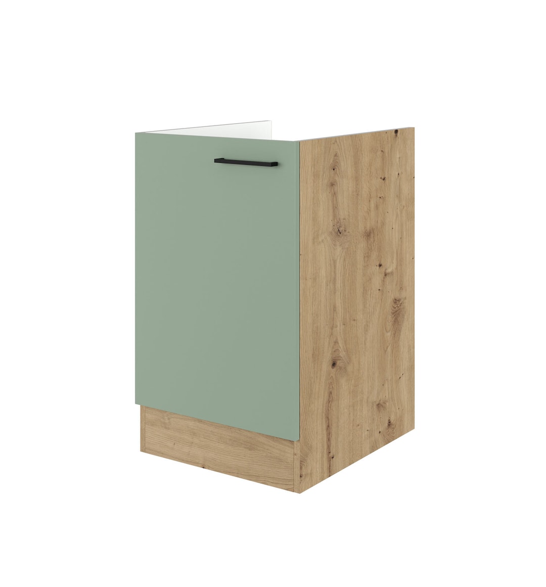 Spülenunterschrank Cara Schilfgrün/Artisan Eiche NB 50cm
