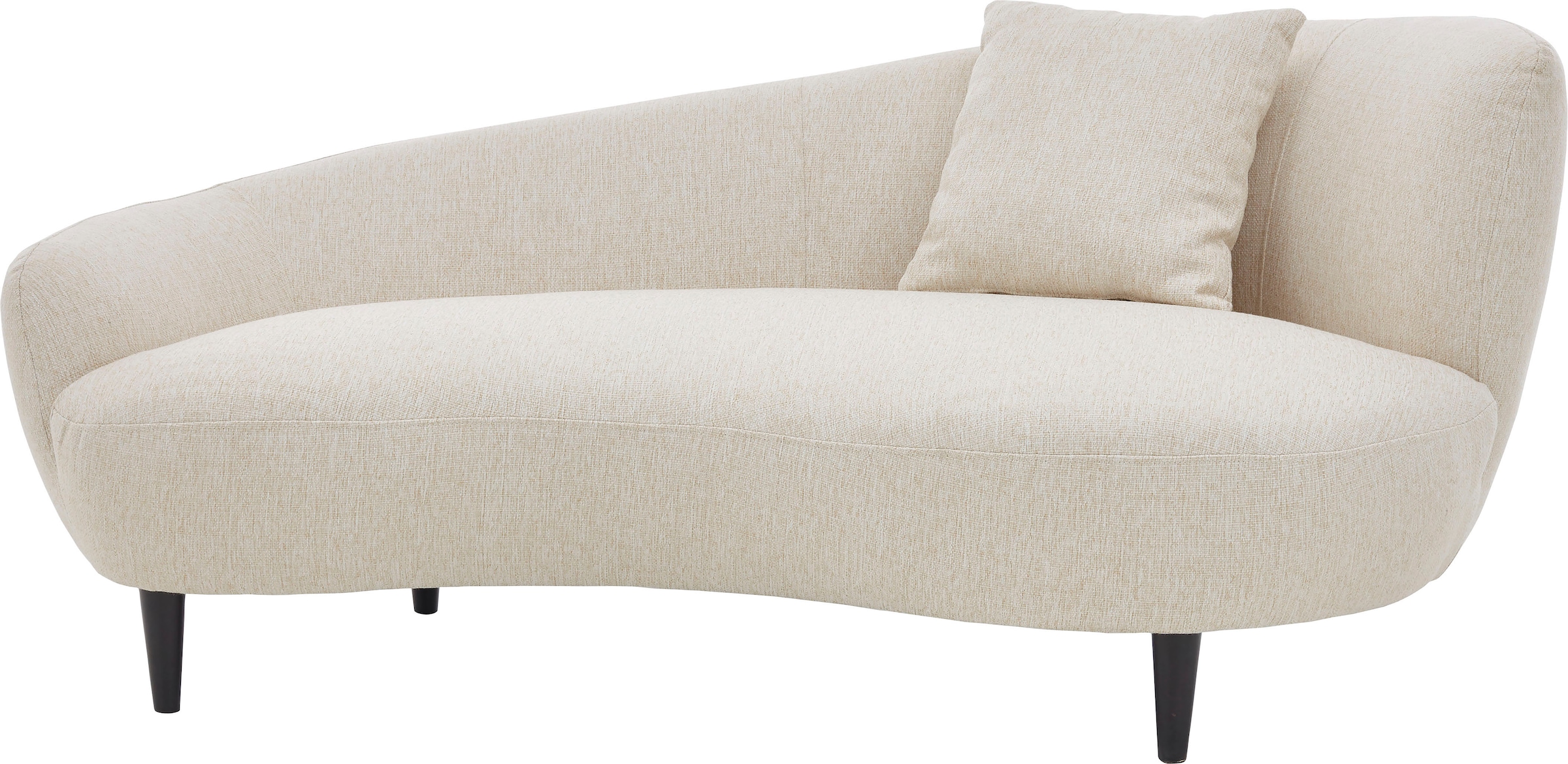 ATLANTIC home collection Chaiselongue »Olivia« Nierenform-Sofa mit Zierkissen im Originalbezug