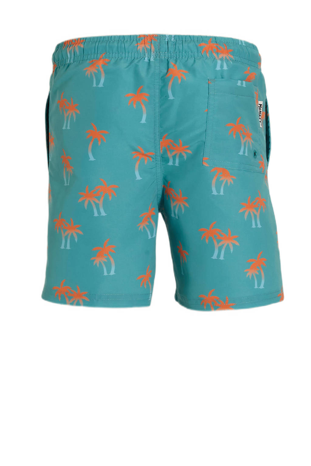 zwemshort Perren met all over print turquoise