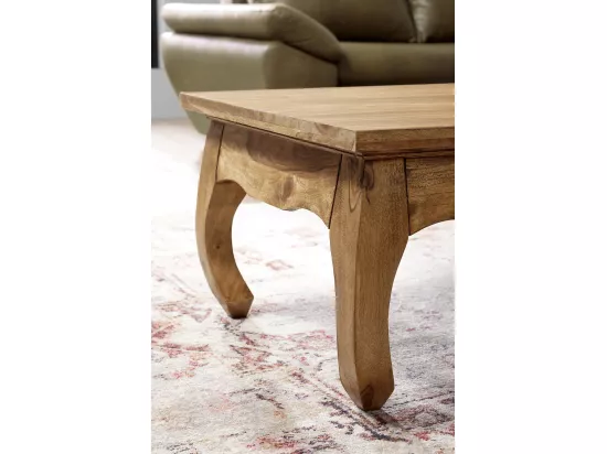 Table basse en bois massif d'acacia 110 cm de large