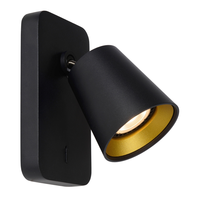 Lucide Turnon wandlamp zwart