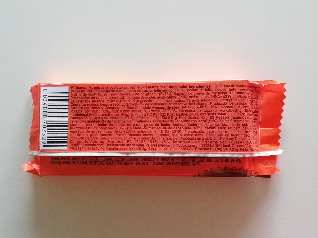 CHOCOLATE REESE'S MANTEIGA AMENDOIM 2 CUPS 42G
