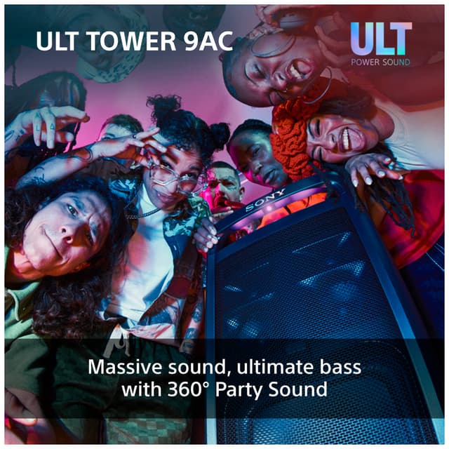 Sony ULT Tower 9AC partyhøjtaler (sort)