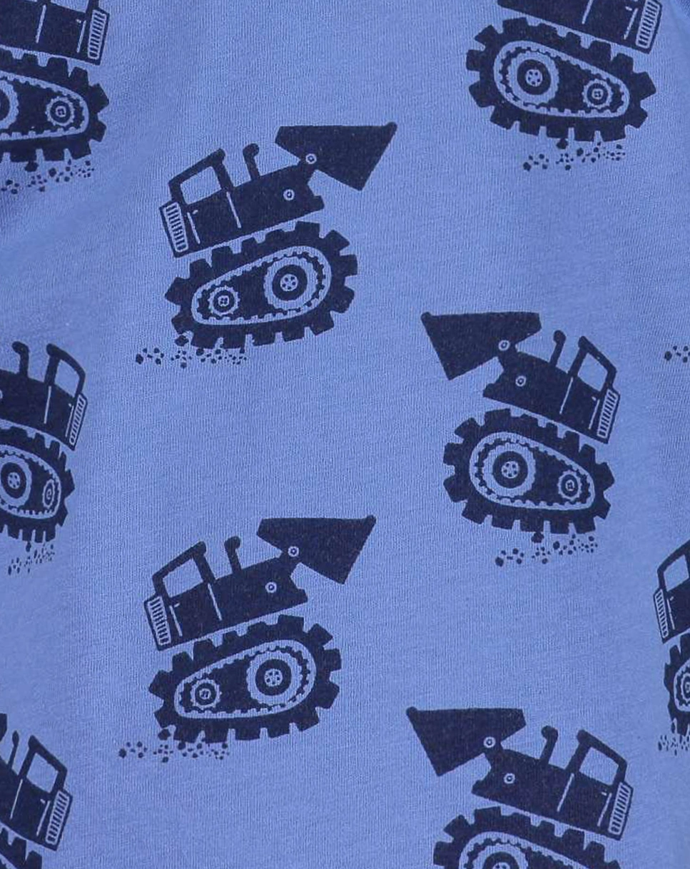 T-Shirt TRACTOR AOP in mittelblau