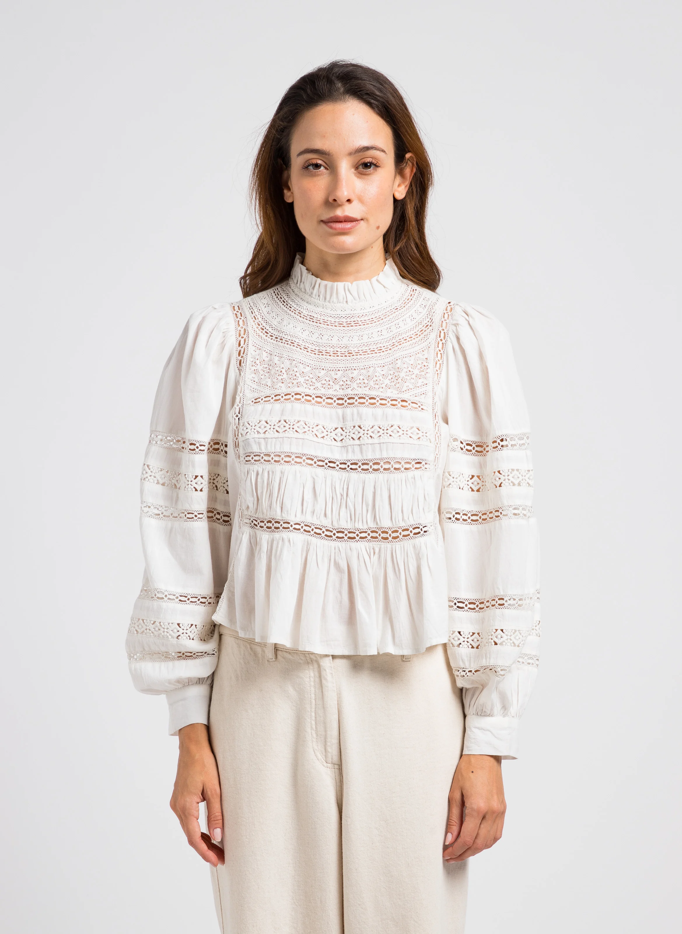 TOKYO - Top ajouré en coton | Blanc