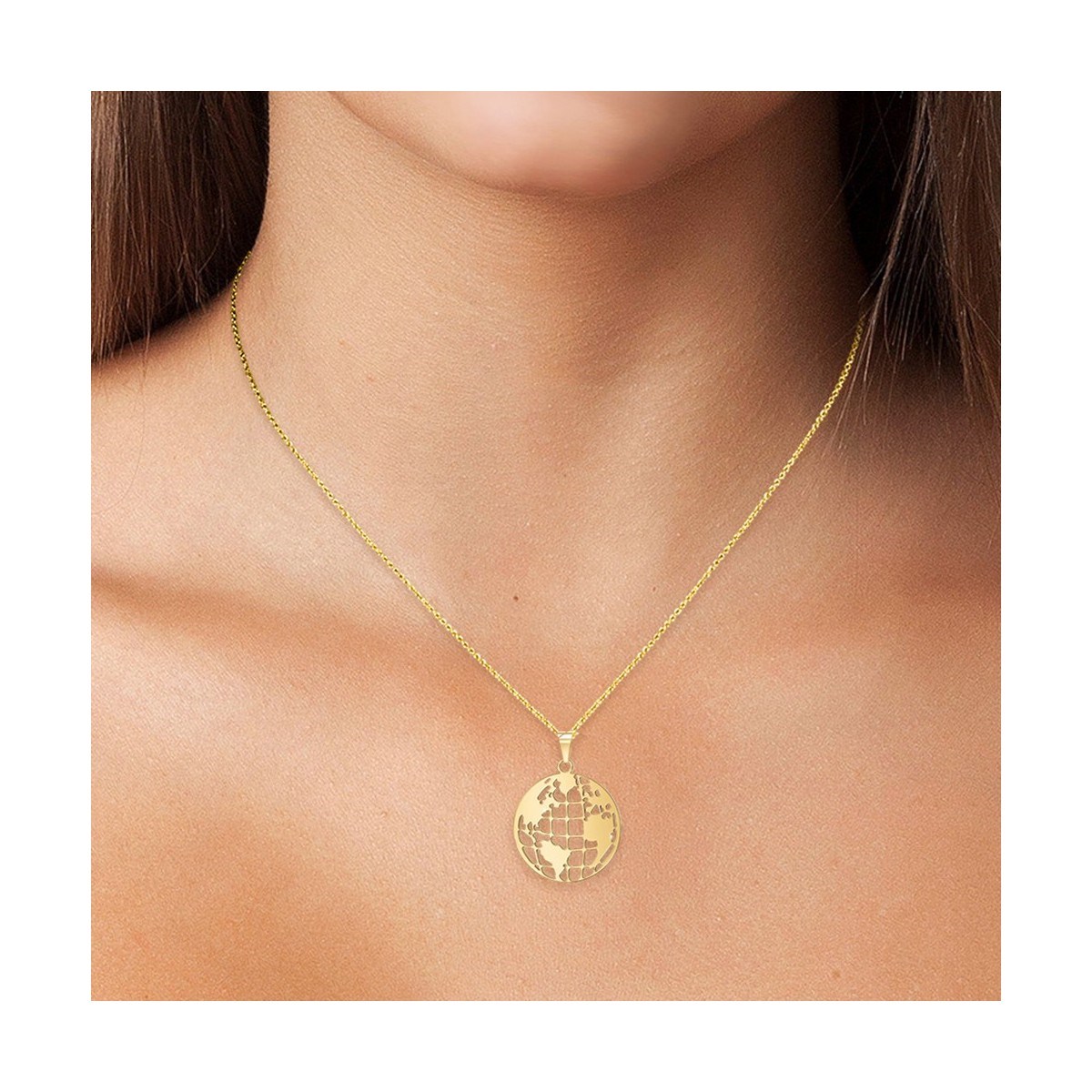 Collier mappemonde par SC Bohème
