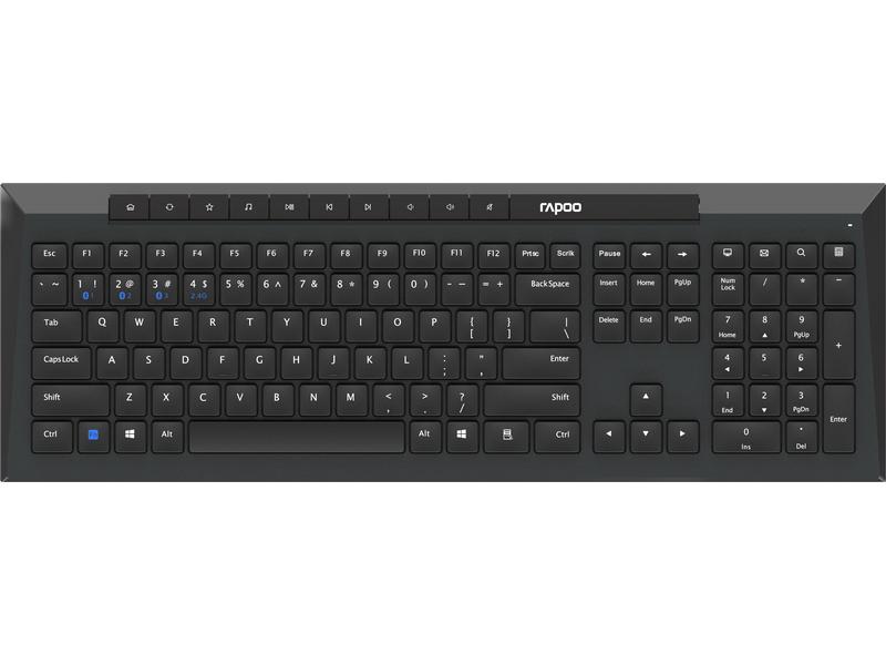 Rapoo Tastatur-Maus-Set 8210M Optical Set Tastatur-Maus-Set mit drahtloser Multimodus-Verbindung