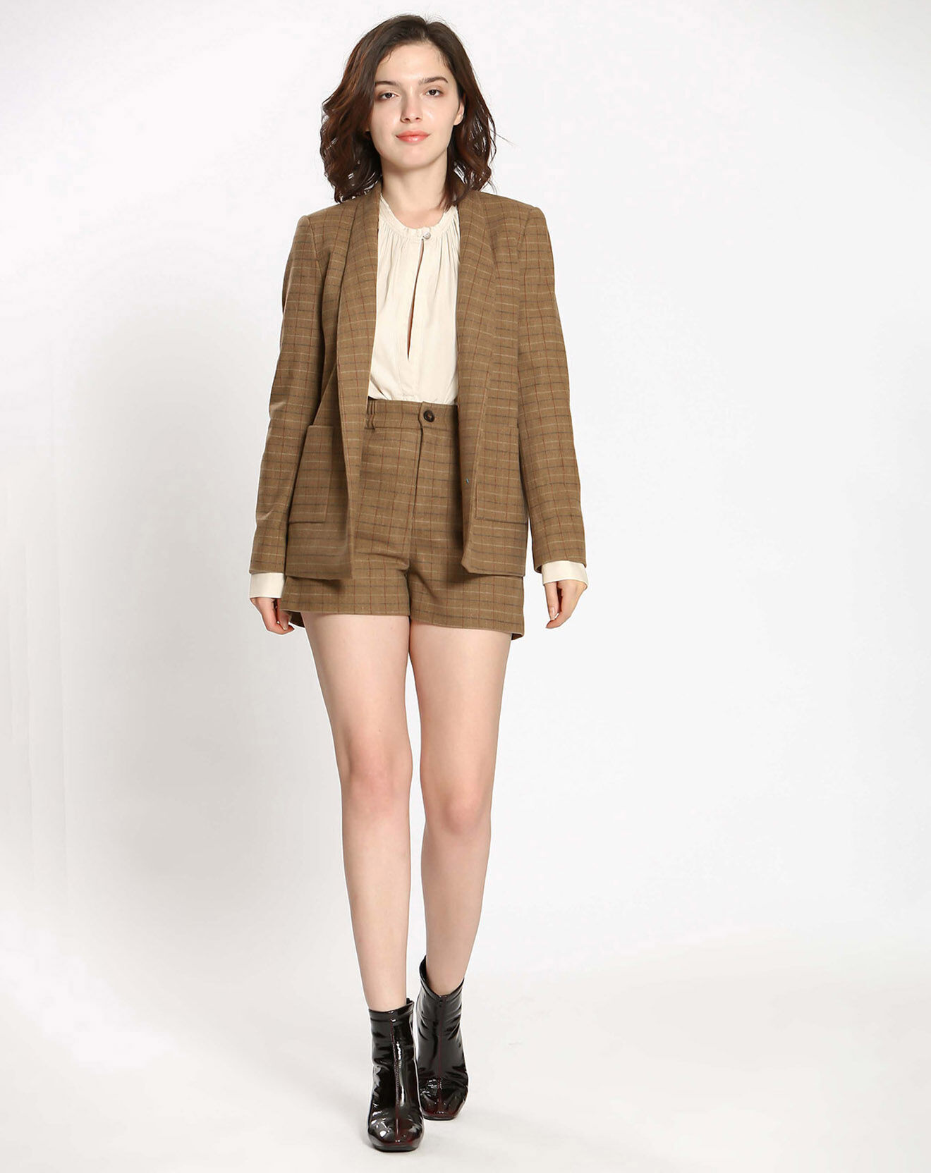 See u Soon Short en Laine mélangée Elena beige