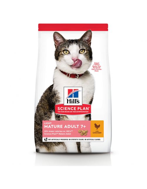 Hill's Feline Senior Adult Light - Kattenvoer - Kip 1.5 kg