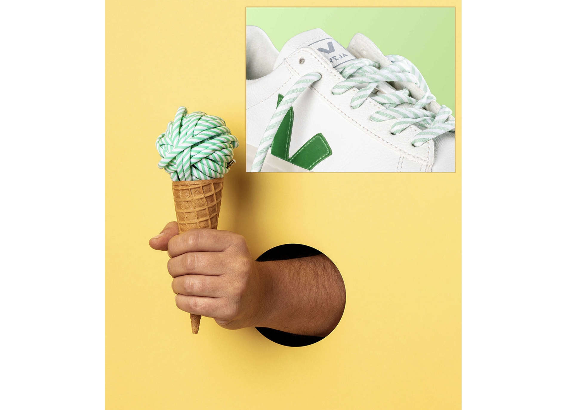Lacets ltd edition blanc vert