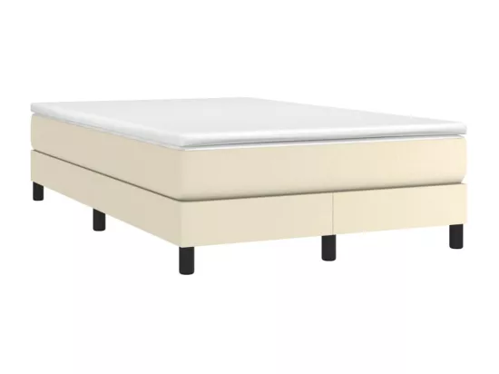 Sommier tapissier Crème 120x200 cm Similicuir