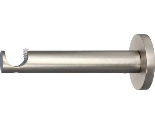 Enkelsporige wandbeugel voor Rivoli, RVS-look, Ø 20 mm, 12 cm lang