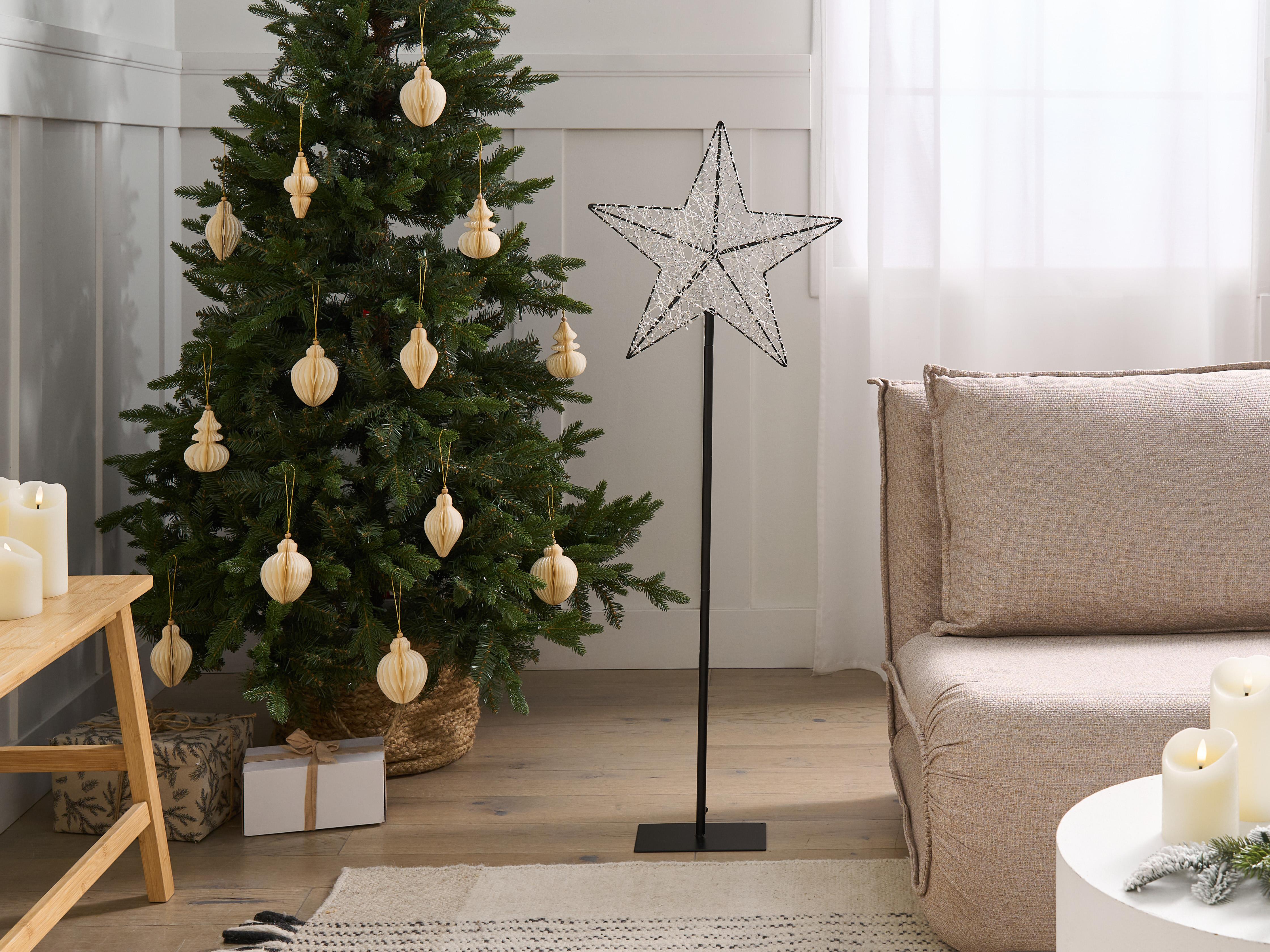 Buitendecoratie LED SANNAN Ster 110 cm Zwart