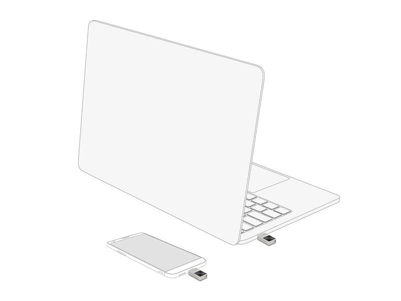 Delock USB-Stick Mini 3.2 Gen 1 128 GB Delock Mini USB 3.2 Gen 1 USB-C Speicherstick 128 GB – Metallgehäuse