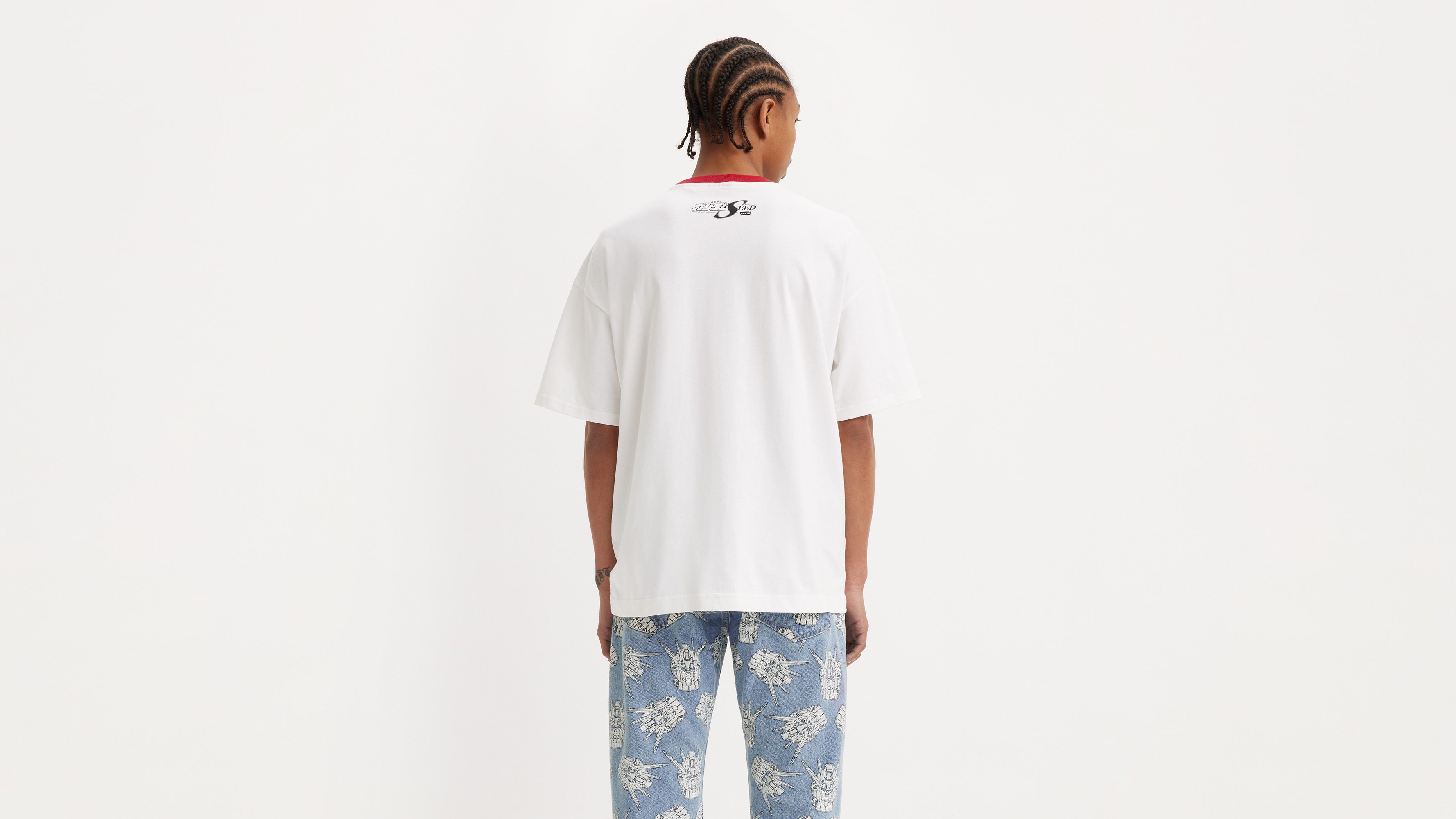 T-shirt boxy Levi's® x Gundam SEED - Starbright White - Blanc
