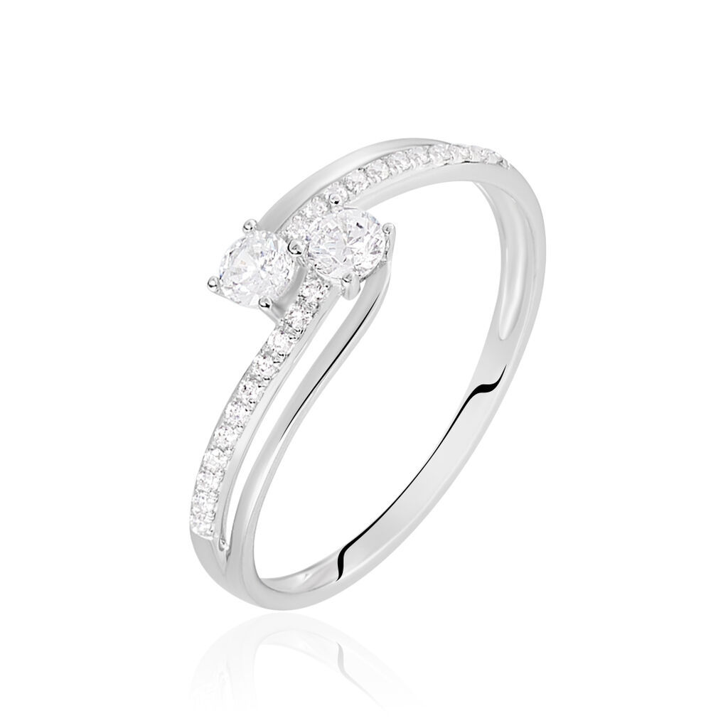 Bague Clarina Or Blanc Oxyde De Zirconium