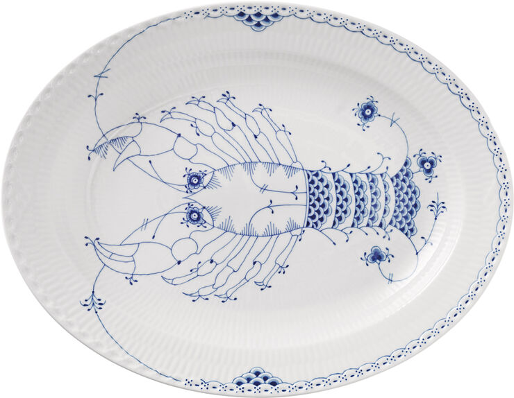 Royal Copenhagen Royal Creatures asiet, hummer, 37 cm. Hvid
