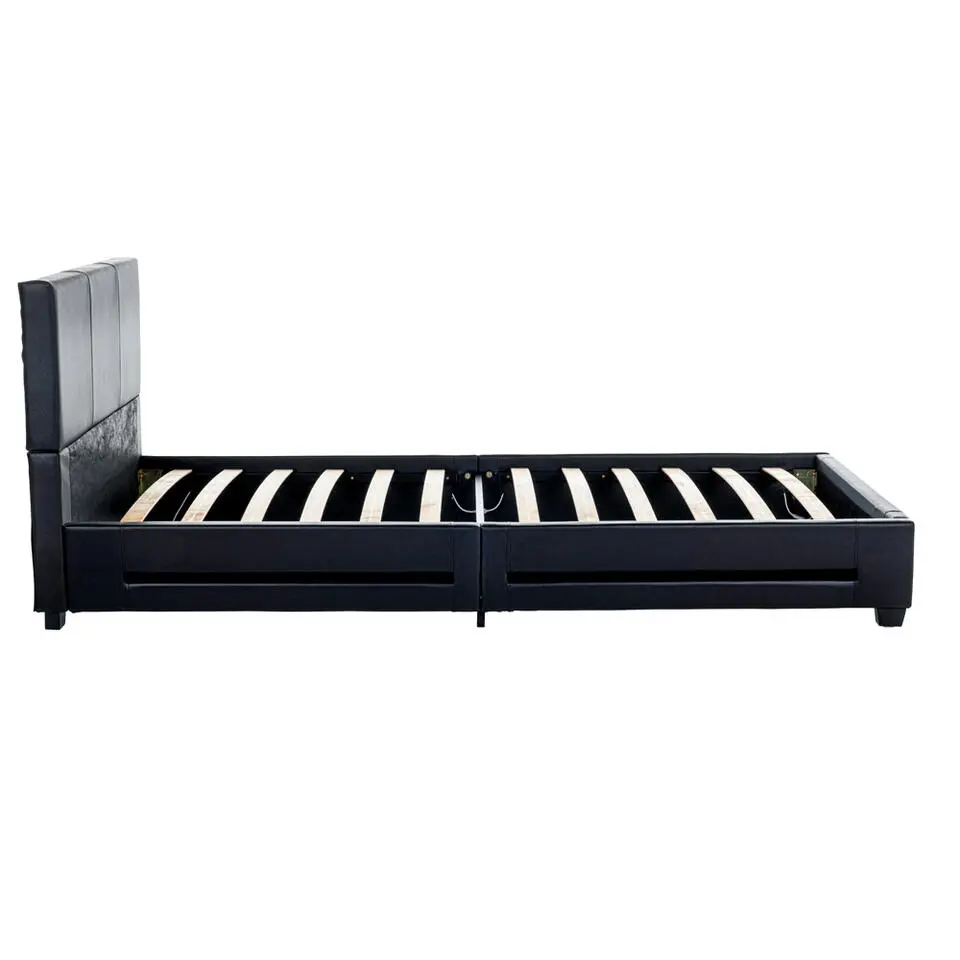 HOME DELUXE LED bed ASTEROID zwart 90 x 200 cm