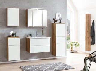 Bad-Seitenschrank GENT weiß/braun 40cm