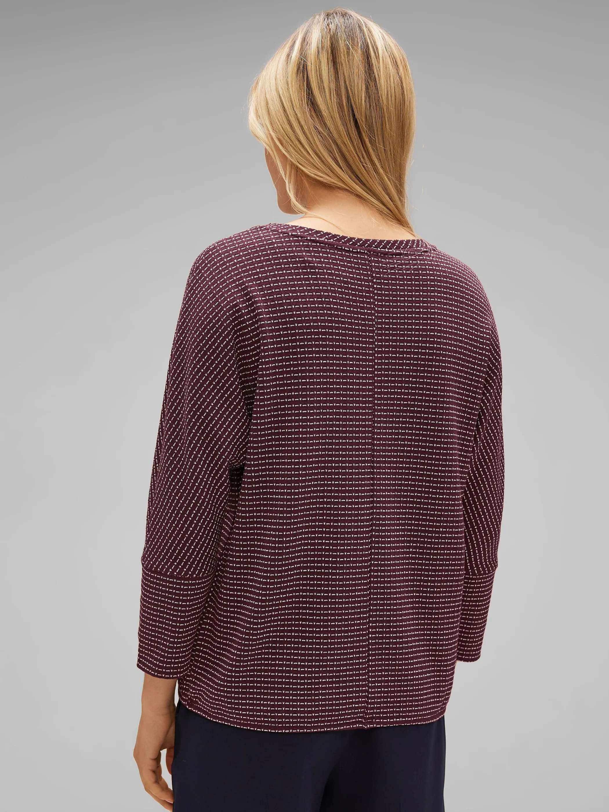 DamenStickpullover zweifarbig