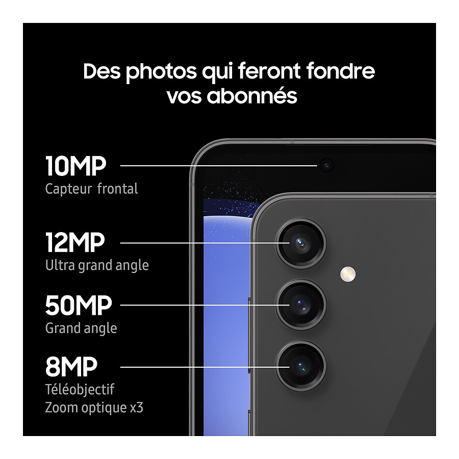 Samsung Galaxy S23 FE 5G (Graphite) - 128 Go - 8 Go · Reconditionné