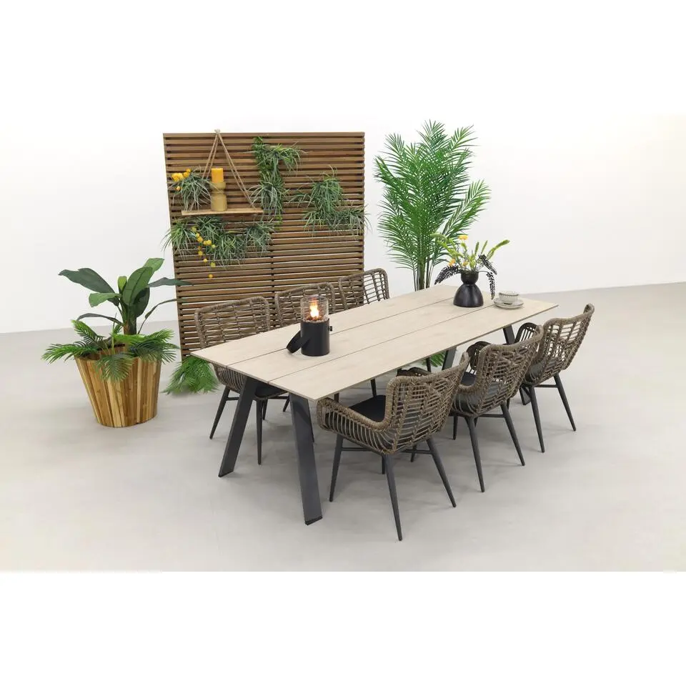 Jasmine natural/Garden Impressions Nevada 240x100 cm. tuinset