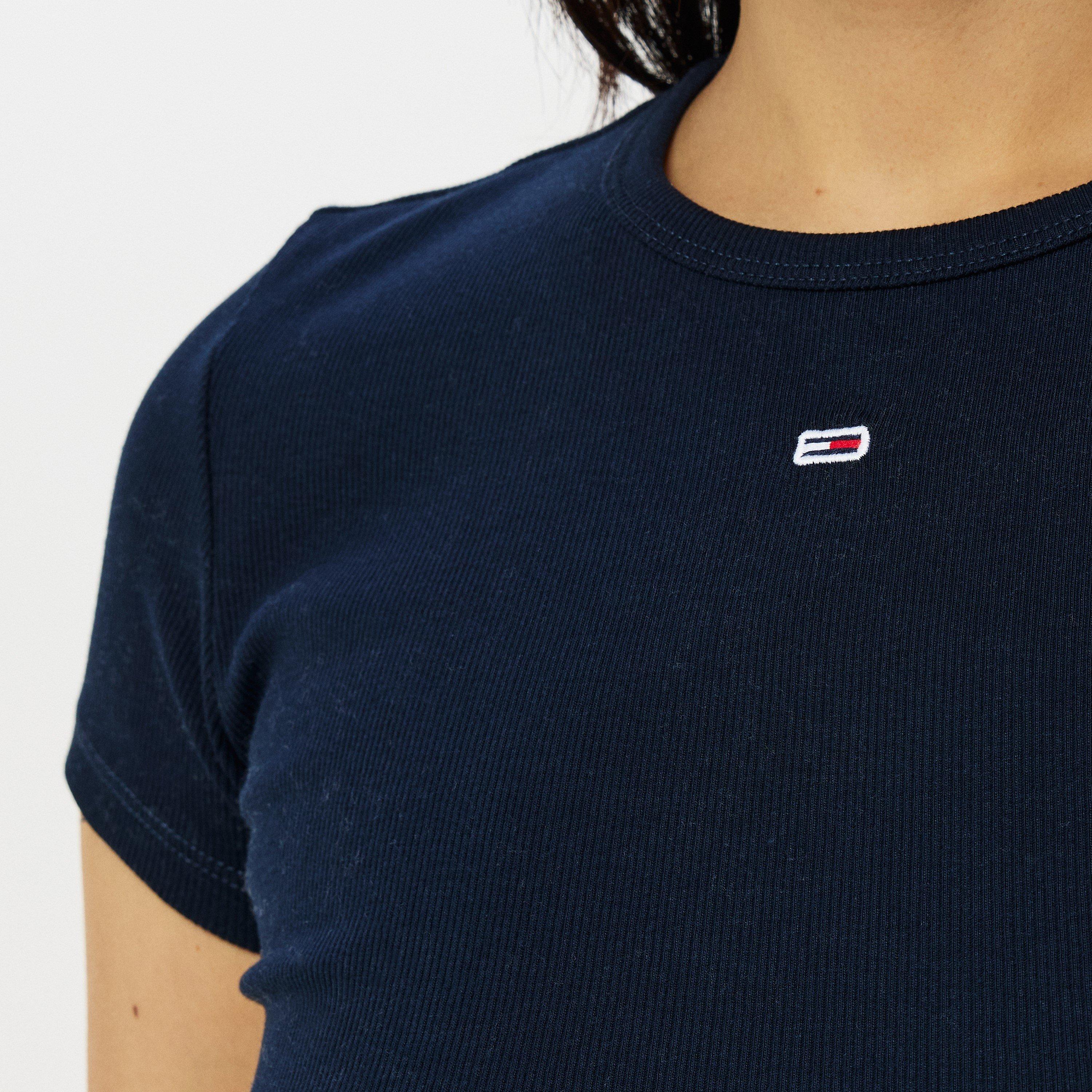 Tommy Jeans Short Sleeve Logo Ribbed T Shirt
