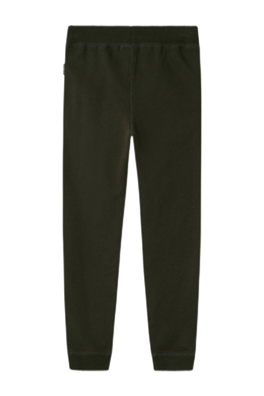 NAME IT regular fit broek NKMSWEAT donker olijfgroen