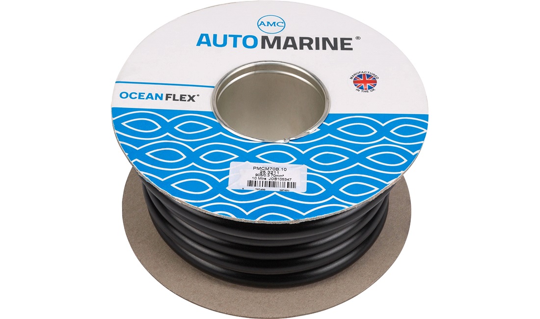 Oceanflex marinekabel sort 70mm2 10 m fortinnet