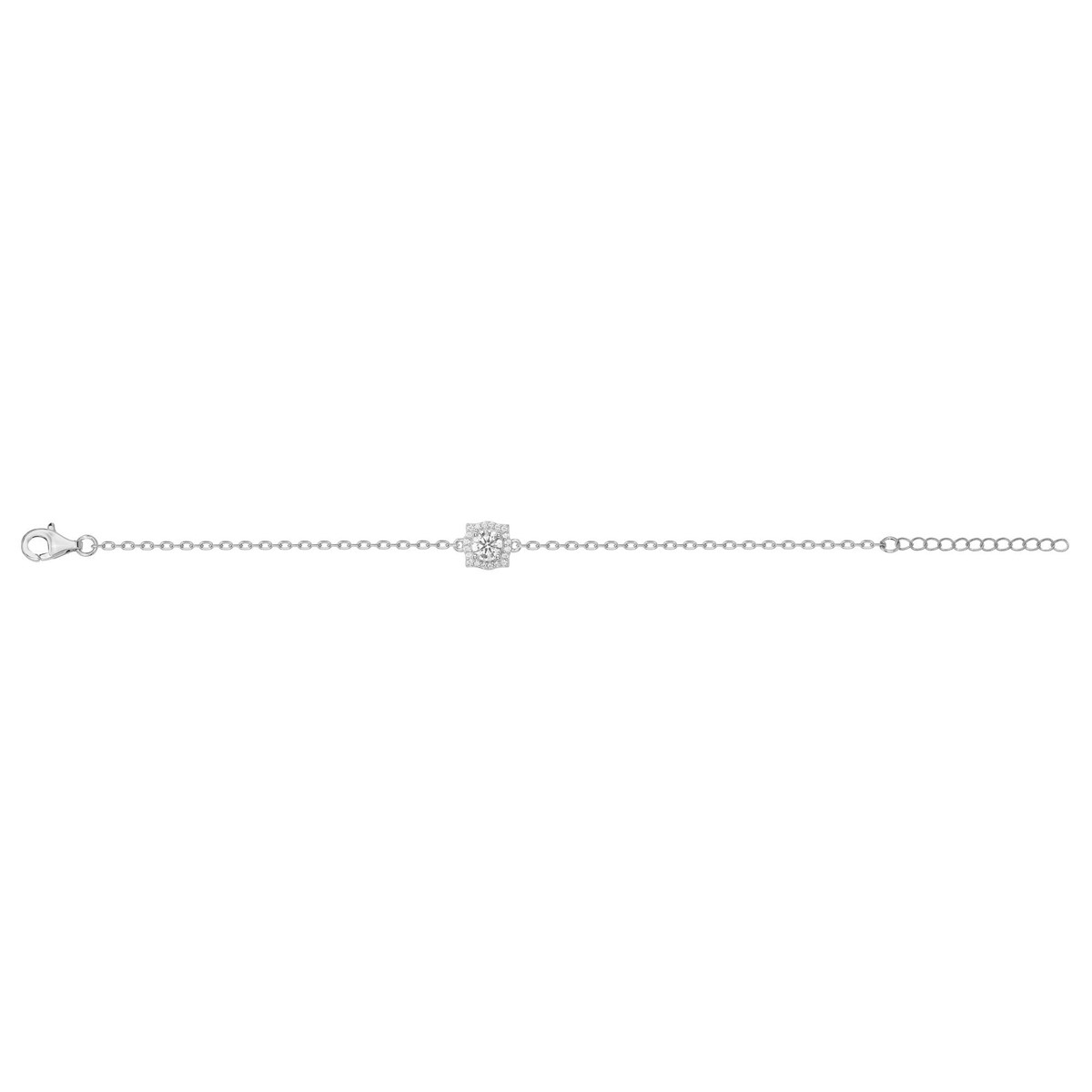 Bracelet en Argent avec oxyde de zirconium blanc