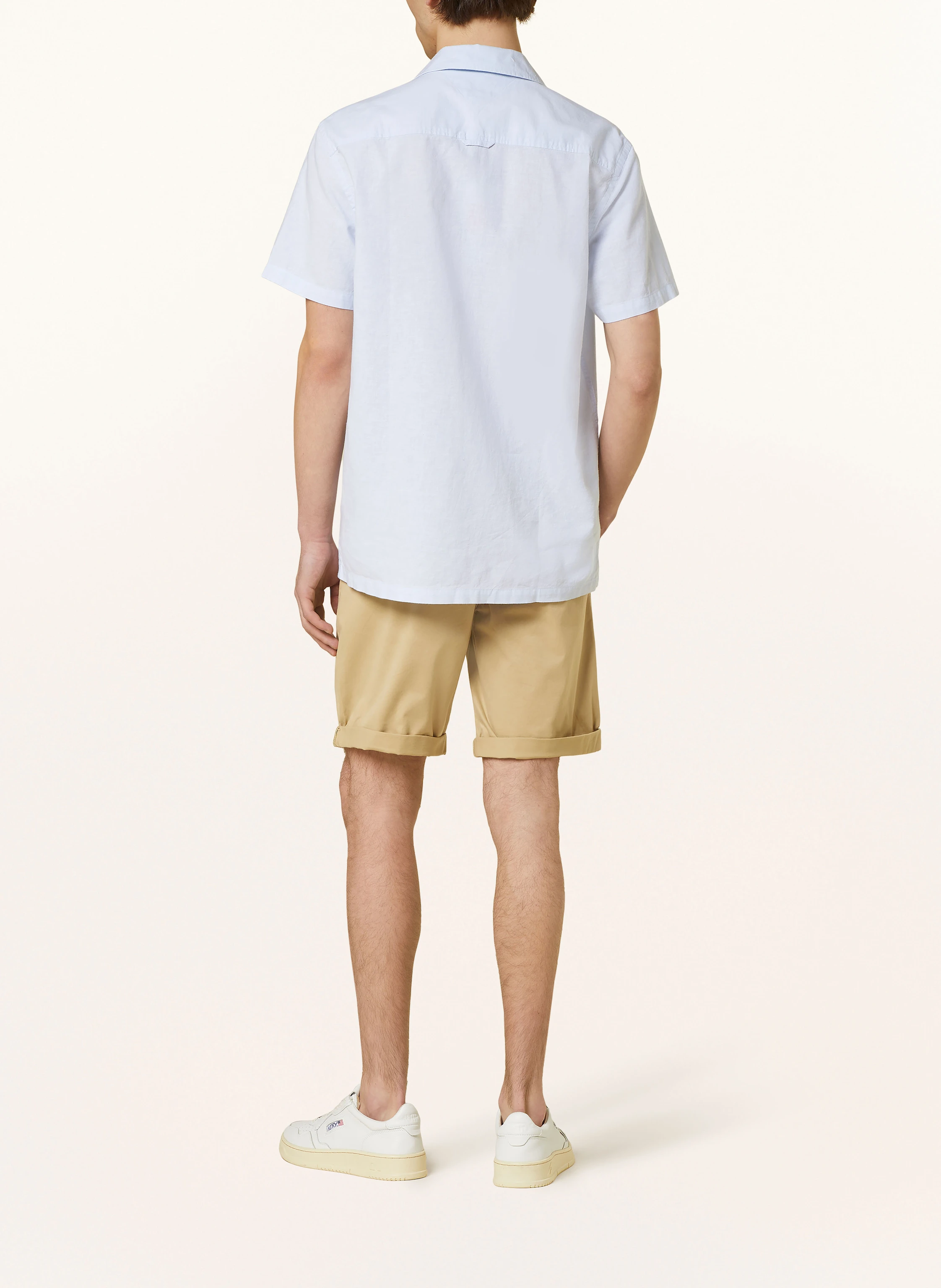 TOMMY JEANS Kurzarm-Hemd Regular Fit mit Leinen