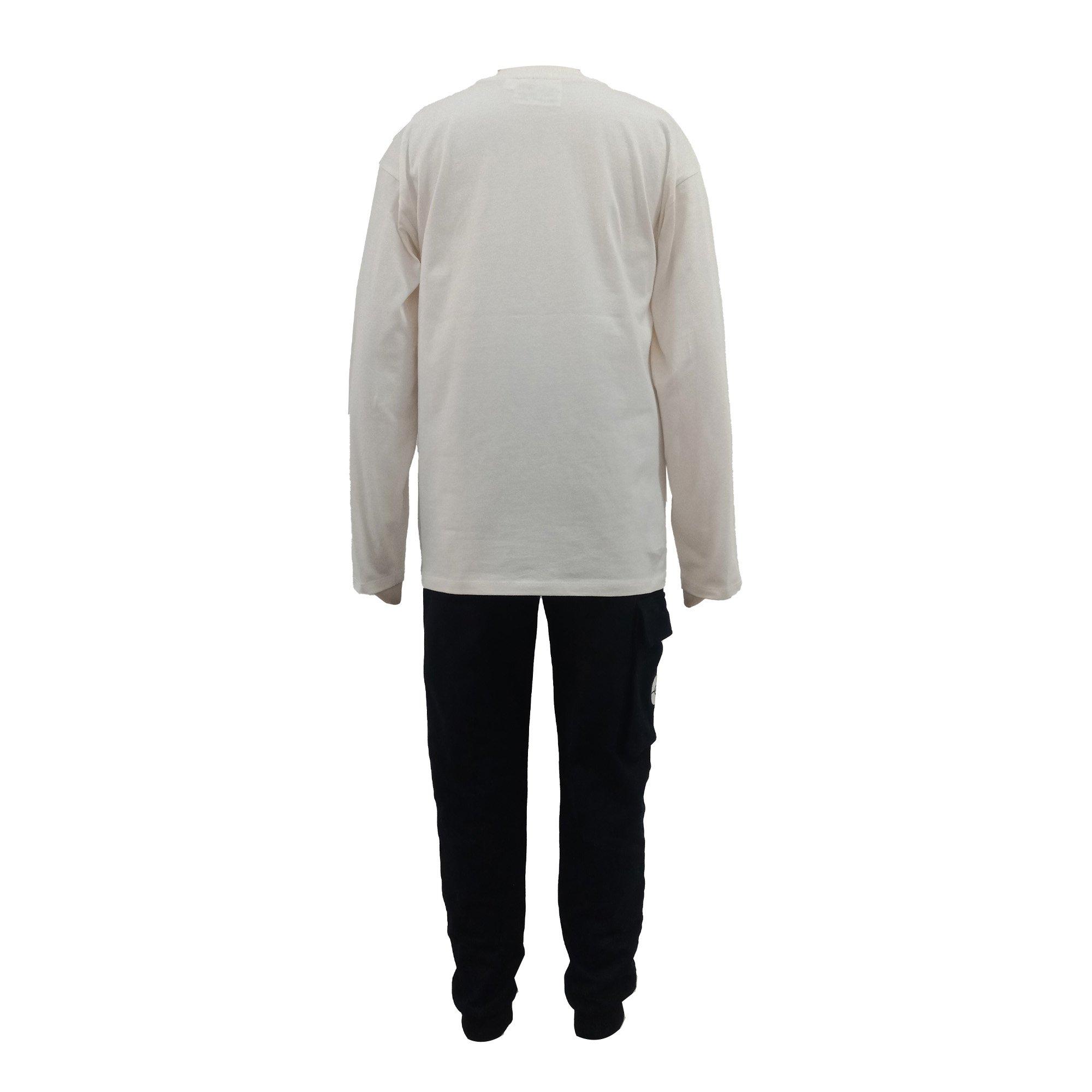 Character Pokemon white oversized tshirt and black cargo jogger set Jn44