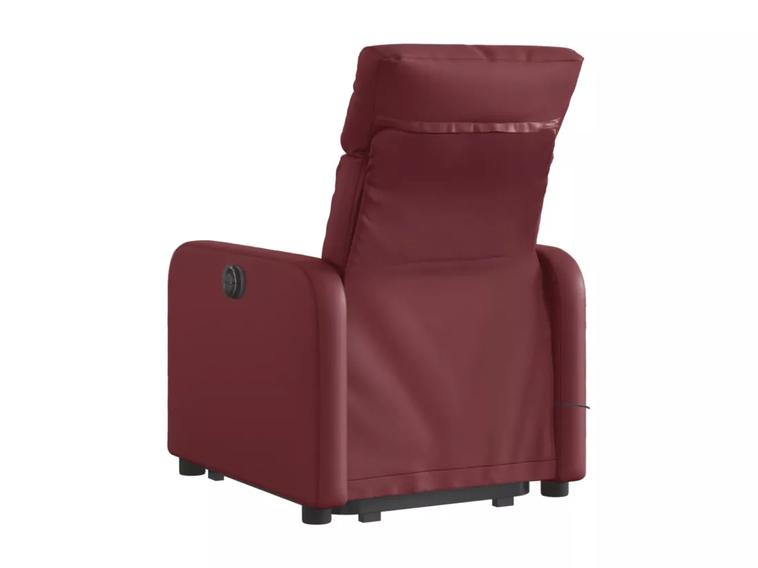 Fauteuil inclinable massant Rouge bordeaux Similicuir