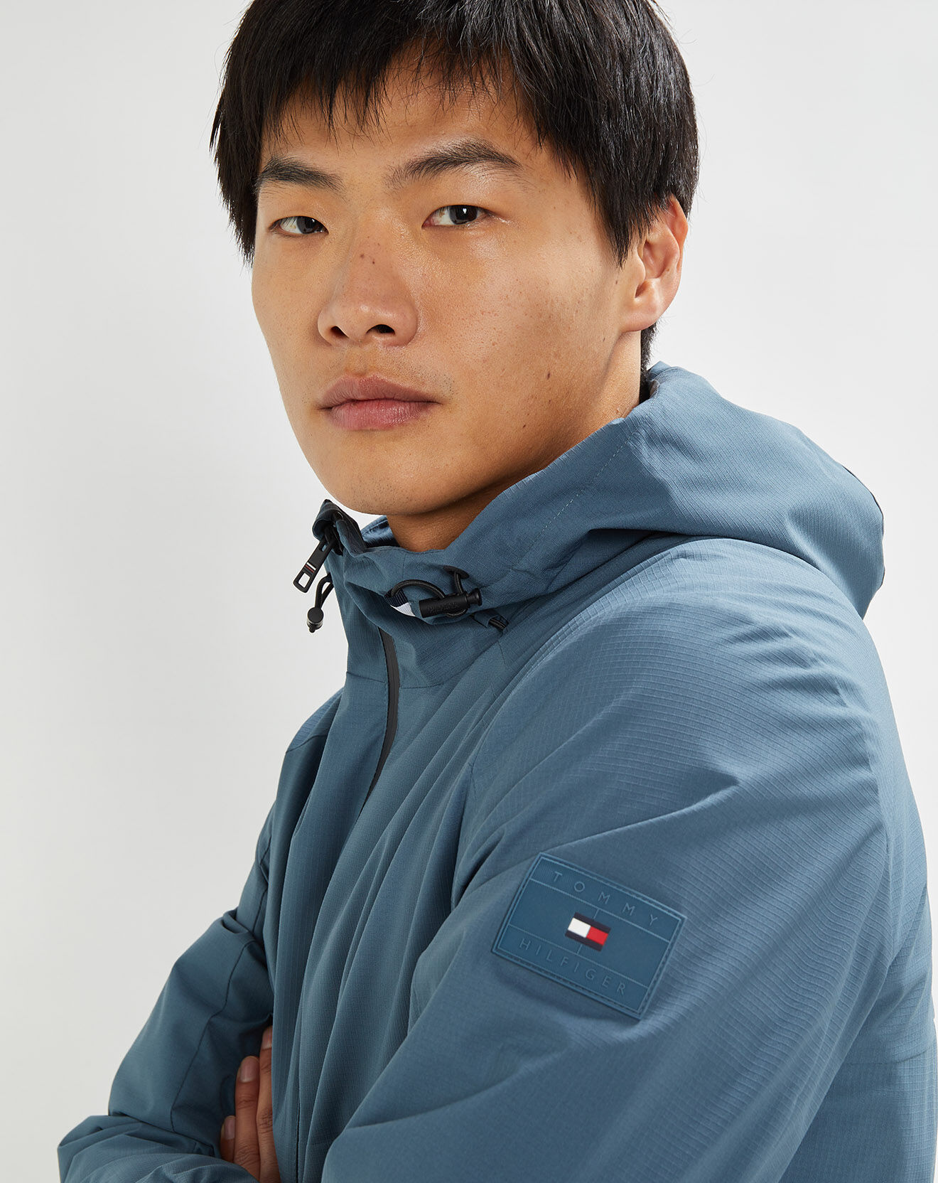 Tommy Hilfiger Blouson Ripstop Hooded bleu vintage