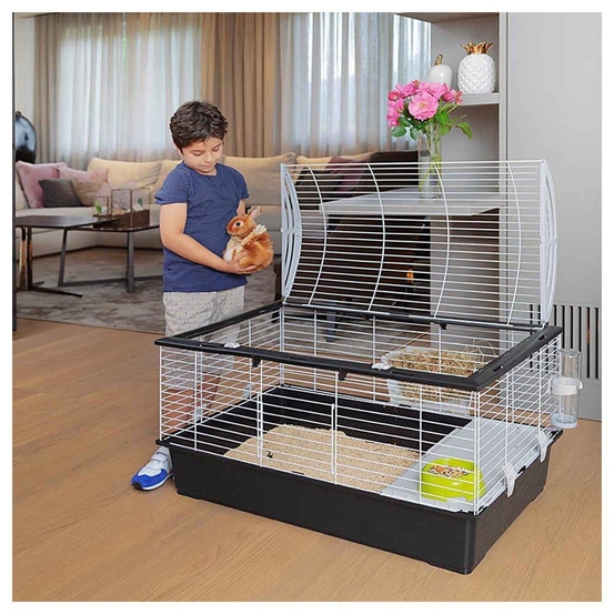 Cage équipée Casita 100 pour grands rongeurs : longueur 96 cm