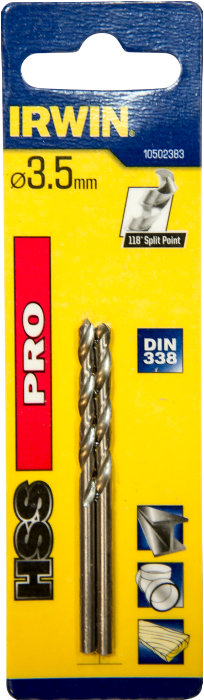 Irwin HSS Pro bor Ø3,5 mm 2 stk.